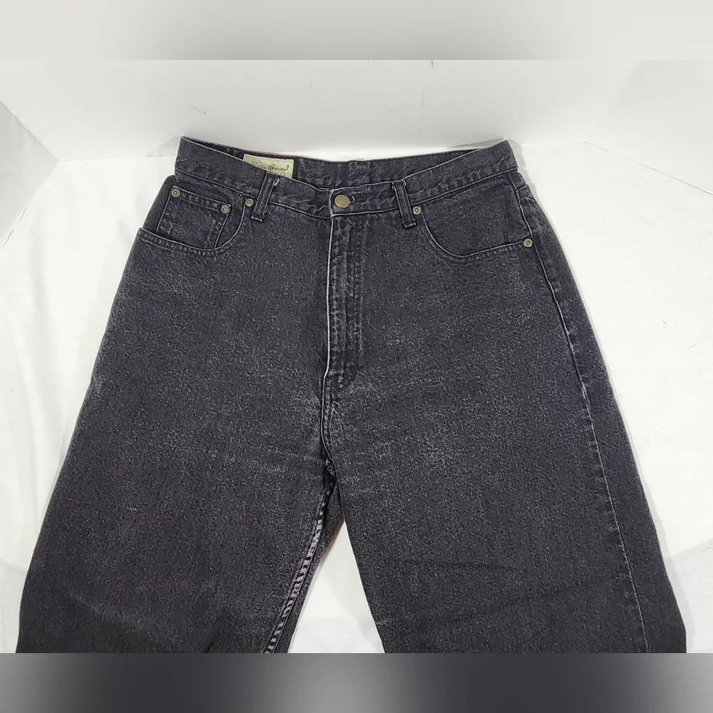 VINTAGE 90s EDDIE BAUER OUTDOORS WOMEN'S JEANS, SIZE 12, BLACK